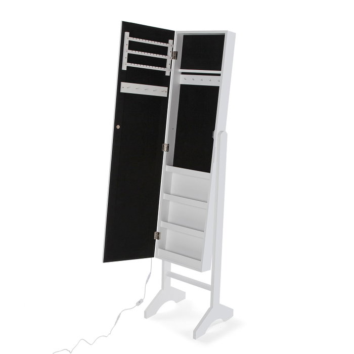 Espejo de pared Versa Blanco Espejo Madera MDF 35 x 153 x 35,2 cm Joyero de Pie Espejo de pared Versa Blanco Espejo Madera MDF 35 x 153 x 35,2 cm Joyero de Pie