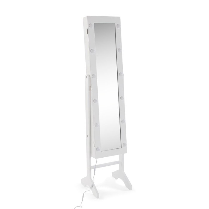 Espejo de pared Versa Blanco Espejo Madera MDF 35 x 153 x 35,2 cm Joyero de Pie Espejo de pared Versa Blanco Espejo Madera MDF 35 x 153 x 35,2 cm Joyero de Pie