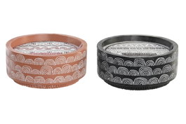 DKD Home Decor Surtido de 4 Velas de Citronela Negro y Terracota