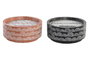DKD Home Decor Surtido de 4 Velas de Citronela Negro y Terracota