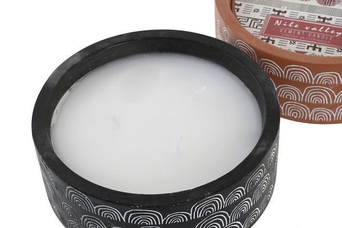 DKD Home Decor Vela Terraza Y Jardin Negro Terracota Antimosquitos 19 x 8 x 19 cm (4 Unidades)
