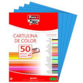 FIXO Paquete de 25 Cartulinas Azul Índigo 50x65 cm 180g