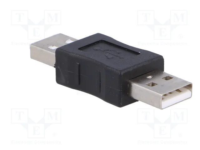AKYGA Adaptador USB 2.0 USB A enchufe ambos lados niquelado