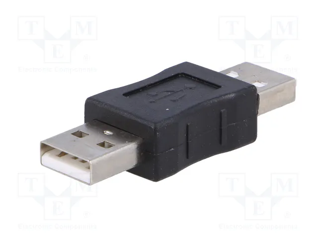 AKYGA Adaptador USB 2.0 USB A enchufe ambos lados niquelado