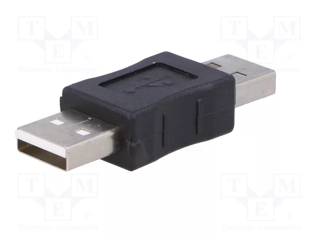 AKYGA Adaptador USB 2.0 USB A enchufe ambos lados niquelado
