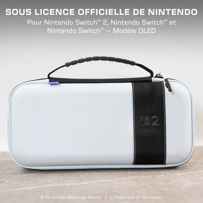 Turtle Beach Estuche de viaje PlayTrek para Nintendo Switch 2, Blanco brillante (840454402384)