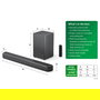 Philips TAB5309/10 Soundbar 2.1 con Subwoofer Inalámbrico, 120W, Dolby Digital/DTS, Bluetooth 5.3, HDMI ARC, Modos Ecualizador, para TV/Cine/Música - Negro