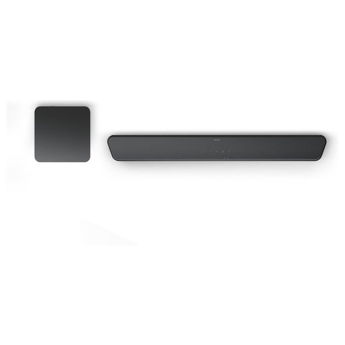 Philips TAB5309/10 Soundbar 2.1 con Subwoofer Inalámbrico, 120W, Dolby Digital/DTS, Bluetooth 5.3, HDMI ARC, Modos Ecualizador, para TV/Cine/Música - Negro