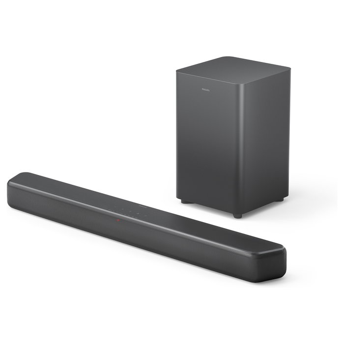 Philips TAB5309/10 Soundbar 2.1 con Subwoofer Inalámbrico, 120W, Dolby Digital/DTS, Bluetooth 5.3, HDMI ARC, Modos Ecualizador, para TV/Cine/Música - Negro