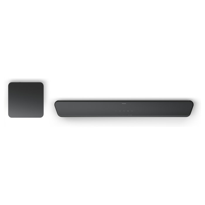 Philips TAB5309/10 Soundbar 2.1 con Subwoofer Inalámbrico, 120W, Dolby Digital/DTS, Bluetooth 5.3, HDMI ARC, Modos Ecualizador, para TV/Cine/Música - Negro