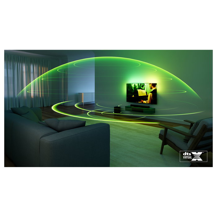 Philips TAB5309/10 Soundbar 2.1 con Subwoofer Inalámbrico, 120W, Dolby Digital/DTS, Bluetooth 5.3, HDMI ARC, Modos Ecualizador, para TV/Cine/Música - Negro