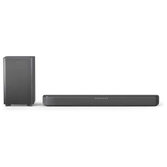Philips TAB5309/10 Soundbar 2.1 con Subwoofer Inalámbrico, 120W, Dolby Digital/DTS, Bluetooth 5.3, HDMI ARC, Modos Ecualizador, para TV/Cine/Música - Negro