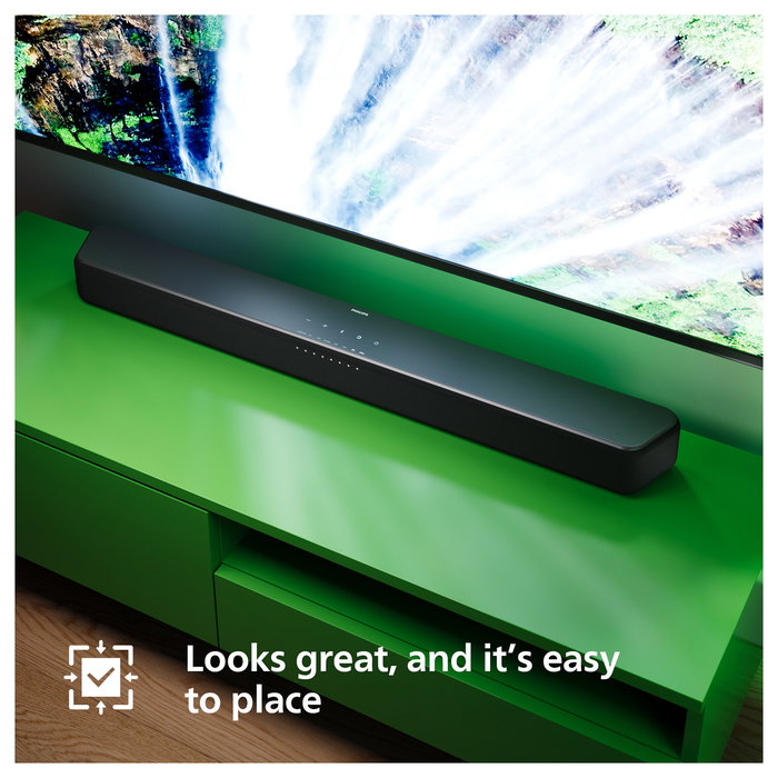 Philips TAB5309/10 Soundbar 2.1 con Subwoofer Inalámbrico, 120W, Dolby Digital/DTS, Bluetooth 5.3, HDMI ARC, Modos Ecualizador, para TV/Cine/Música - Negro