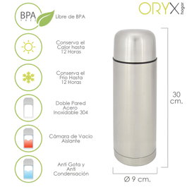 ORYX Termo de Líquidos de 750 ml en Acero Inoxidable