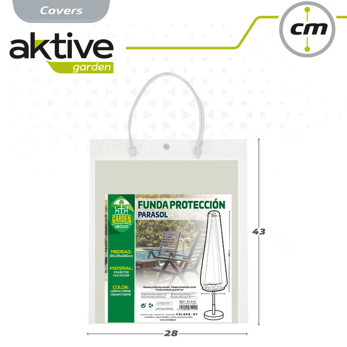 AKTIVE Funda Protectora para Parasol 30x3