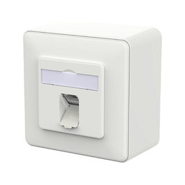 METZ CONNECT 130E370027-I Toma de conexión E-DAT C6A LSA++ 1 puerto RJ-45 Blanco