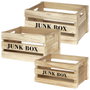Home Deco Factory Juego de 3 Cajas de Madera Junk Box