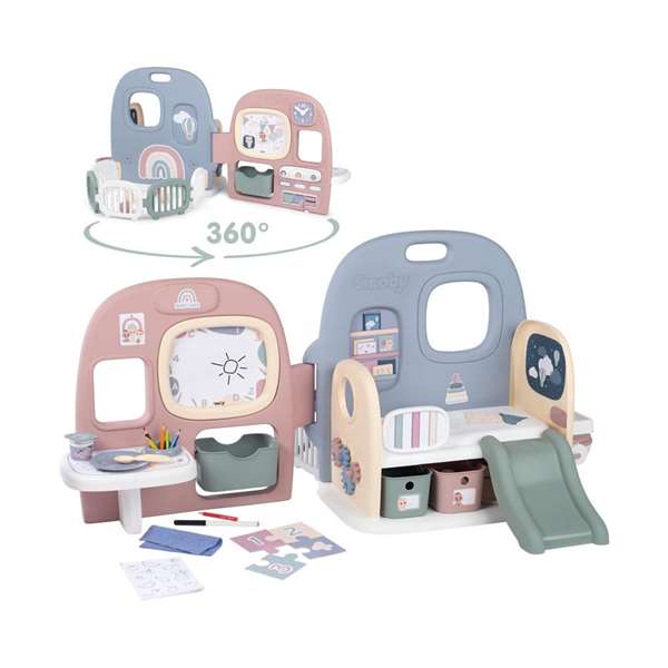 Smoby Guardería Baby Care con 5 áreas de juego y 27 accesorios