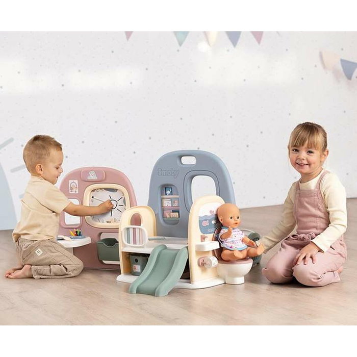 Smoby Guardería Baby Care con 5 áreas de juego y 27 accesorios