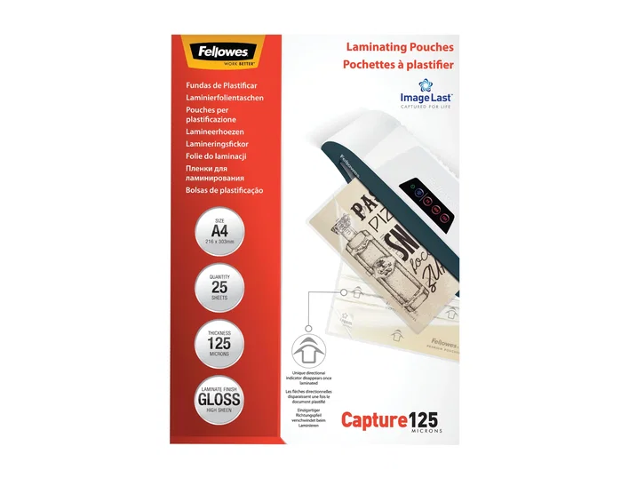Fellowes ImageLast Fundas de Plastificar A4 125 Micras Brillo