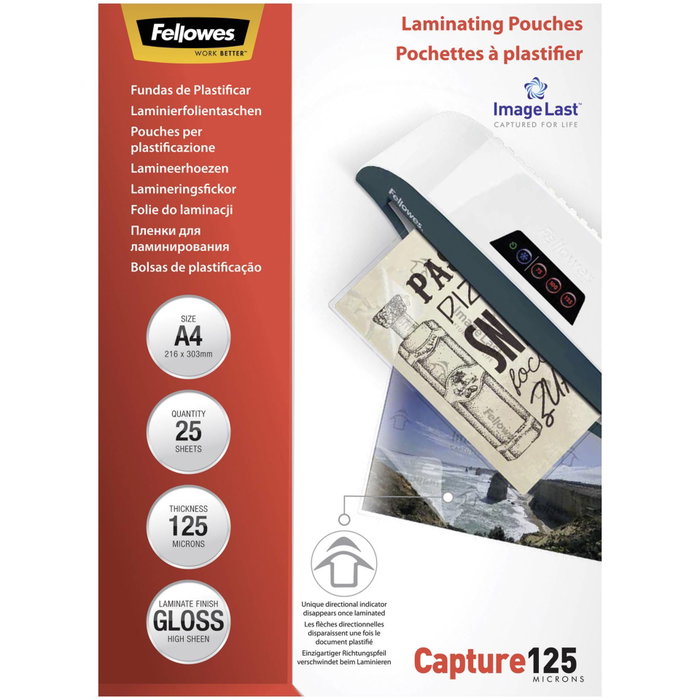 Fellowes ImageLast Fundas de Plastificar A4 125 Micras Brillo