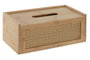 DKD Home Decor Caja de Pañuelos de Bambú y Ratán Natural 25x13x10 cm