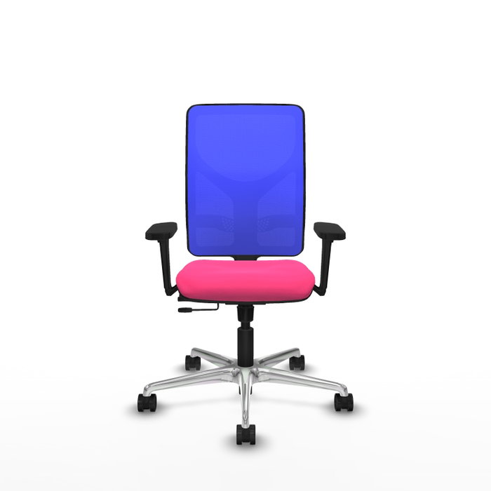 PIQUERAS Y CRESPO Silla de oficina Motilla con mecanismo Sincro/Traslack, Rosa y Azul