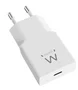 Ewent EW1310 Cargador USB-C 20W Rápido con GaN Fast y PPS, Carga Rápida PD para iPhone 17 y Android, Compacto, Blanco