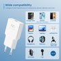 Ewent EW1310 Cargador Rápido USB-C 20W Blanco GaN
