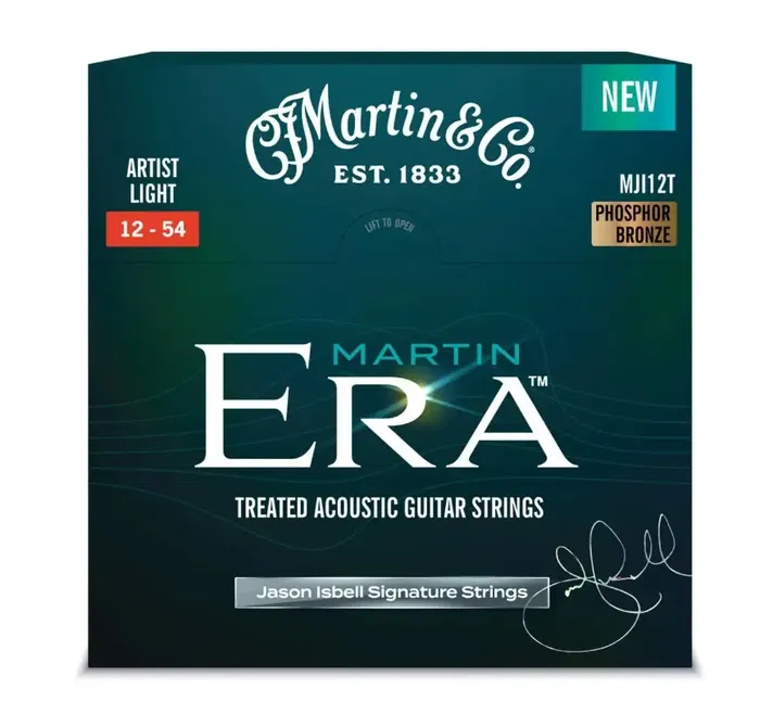 Martin Guitar Strings Acústicas Martin Era Phosphor Bronze 12-54 con Tratamiento Lifespan y Entorchados Rojos Marquis