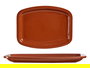 La Dehesa Bandeja Plana Rectangular 40 x 30 cm Barro Refractario Miel (Set de 6)