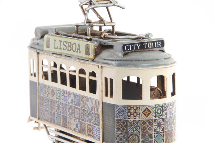 DKD Home Decor Vehículo de Decoración Metal Tranvía Azulejo DKD Home Decor Vehículo de Decoración Metal Tranvía Azulejo
