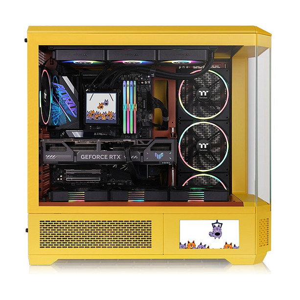 Thermaltake 6.0inch LCD Panel Kit para View 600 TG Butter Caramel, Amarillo