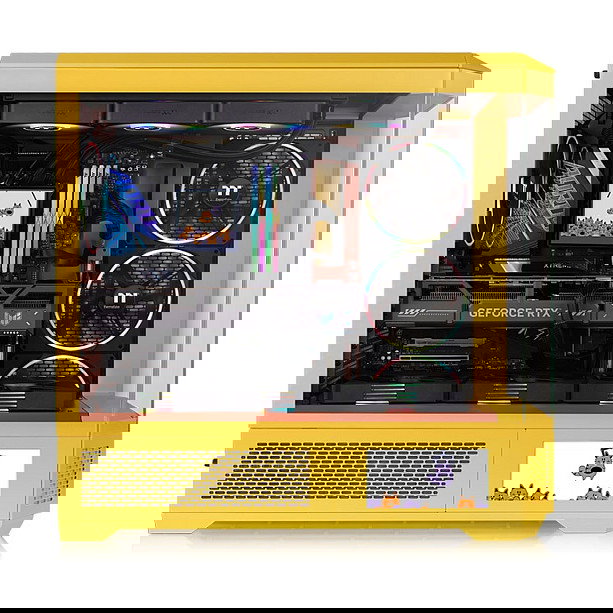 Thermaltake AC-080-OOMNAN-A1 Panel LCD Kit 6 Pulgadas para Chasis View 600 TG Full Torre, Color Amarillo Butter Caramel