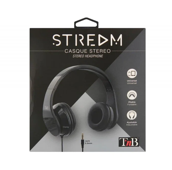 TNB STREAM Auriculares estéreo plegables Negro
