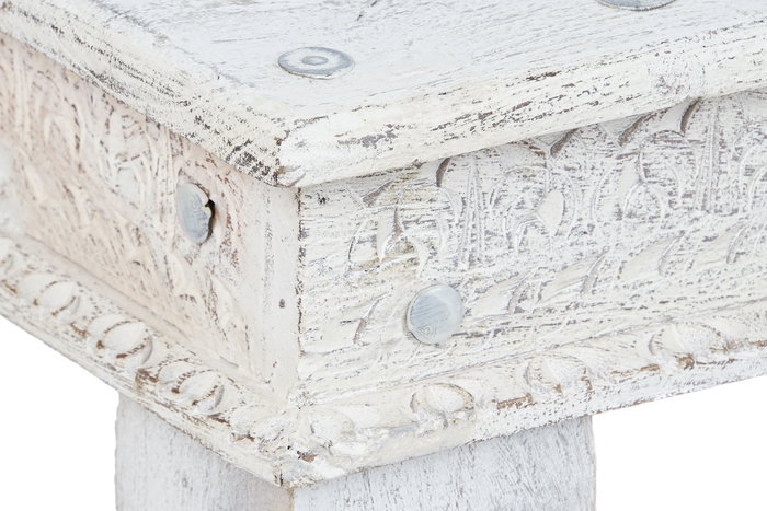 DKD Home Decor Mesa Centro India top23 Blanco 150 x 76 x 48 cm