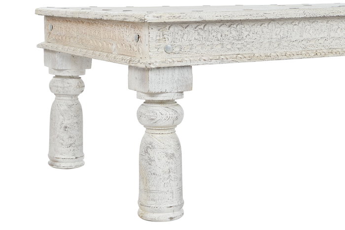 DKD Home Decor Mesa Centro India top23 Blanco 150 x 76 x 48 cm