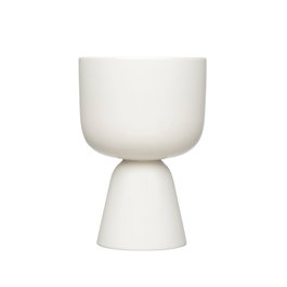 Iittala Maceta Blanca Nappula 23x15.5 cm - Set de 2 Piezas para Hierbas y Plantas Pequeñas - Jardinería