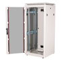 ROLINE 26.21.0052 Rack Independiente 19 Pulgadas 26U, Gris, 600 x 600 mm, Capacidad 600 kg, Acero, Puertas de Vidrio Extraíbles, Incluye Rieles y Patas Ajustables