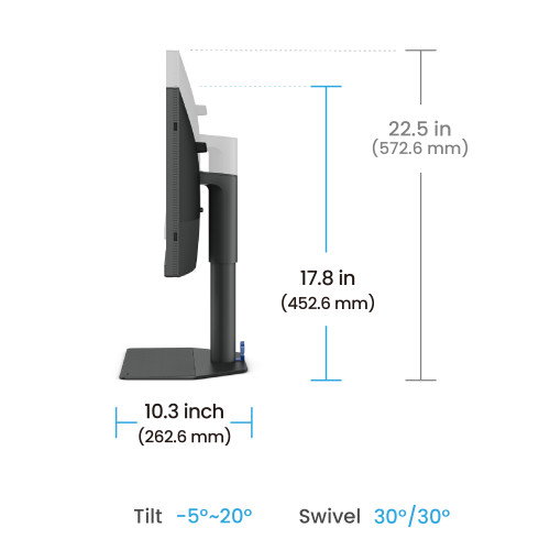 BenQ SW242Q Monitor para Fotógrafos 24.1" IPS 2K 2560 x 1600 16:10 99% Adobe RGB 98% P3 HDR10 USB-C 90W 9H.LLVLA.TBE