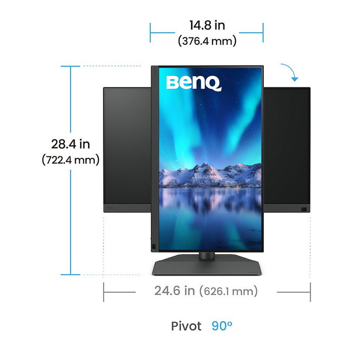BenQ SW242Q Monitor Profesional 24.1 pulg WQXGA IPS Negro