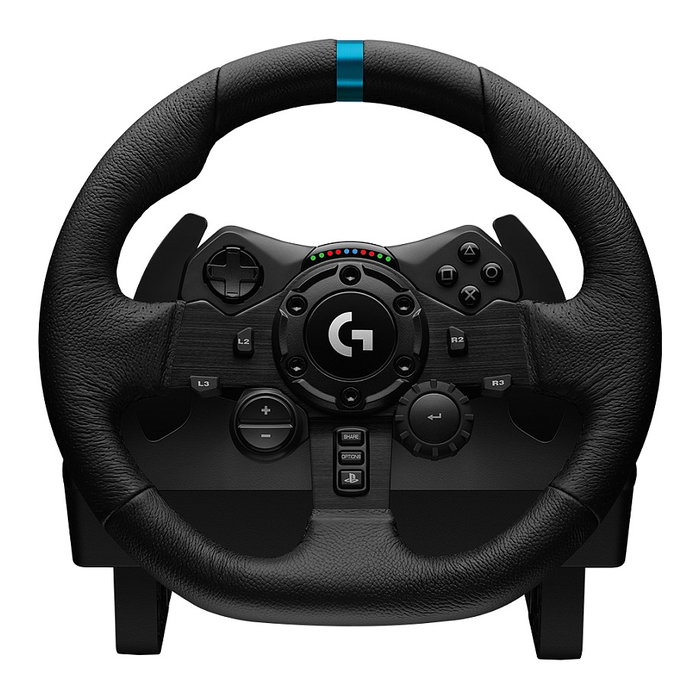 Logitech G923 Volante y Pedales con Force Feedback, PC, PS4, PS5, Cuero y Aluminio, Cableado Logitech G923 Volante y Pedales con Force Feedback, PC, PS4, PS5, Cuero y Aluminio, Cableado
