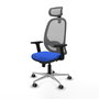 PIQUERAS Y CRESPO Silla de oficina Cilanco con mecanismo Sincro, Azul y Gris