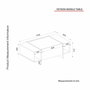Hanah Home Veyron Set 2 Muebles de Salón de Tablero de Partículas Melamina Negro y Dorado Mesa TV Consola