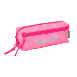Safta Portatodo Triple Benetton Heart con Goma Elástica