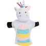 Roba - Juego de 4 marionetas de mano Hada, Unicornio, Dragón y Caballero - Verde, Azul, Turquesa - ROB4005317312170