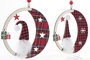 DKD Home Decor Decoracion Colgante Navidad Tradicional Natural Rojo 12 Unidades