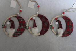 DKD Home Decor Decoración Colgante de Gnomos MDF Surtido de 3