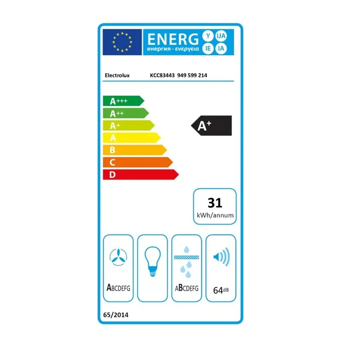 Electrolux Placa de inducción KCC83443 de 78 cm con 4 quemadores, 7350 W, color negro