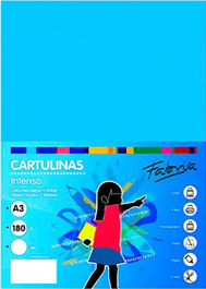 Fabrisa Pack de 50 Cartulinas A3 180g Azul Turquesa
